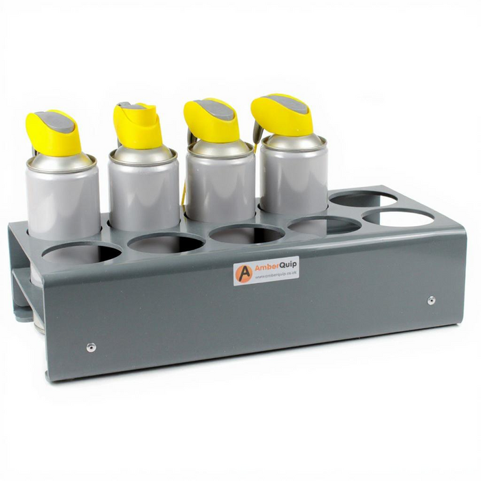 Shelf Mounted Spray Can Holder