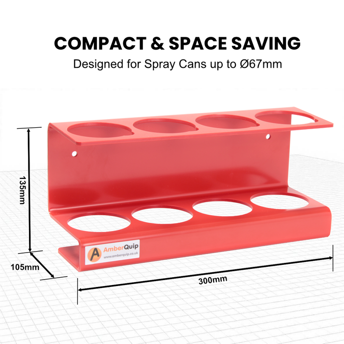Aerosol Spray Can Holder in Red.
