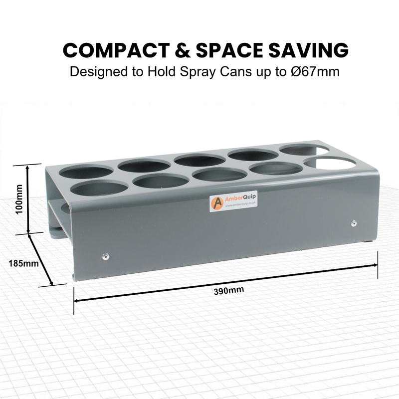 Shelf Mounted Spray Can Holder