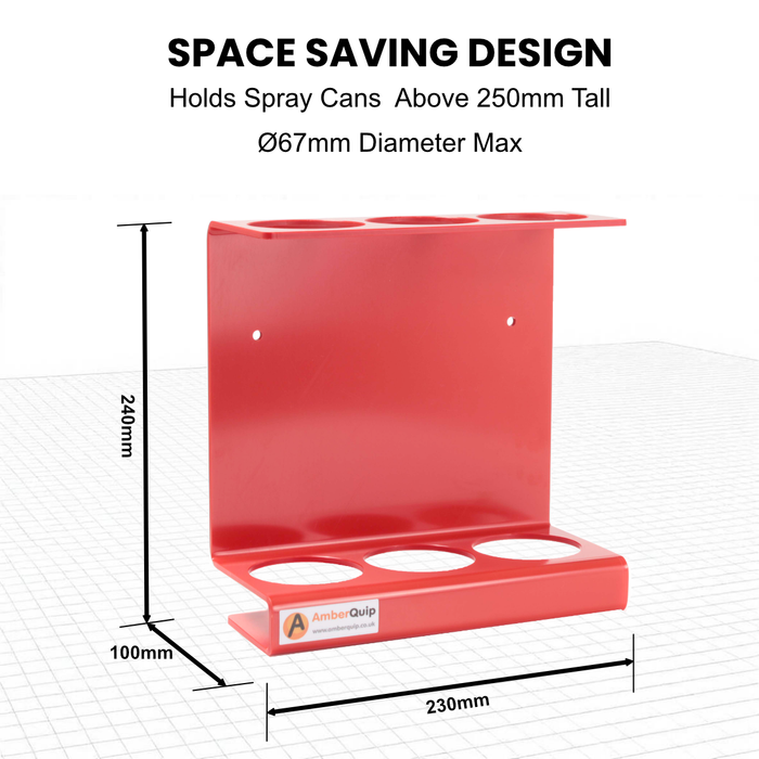 Tall Spray Can Holder in Red
