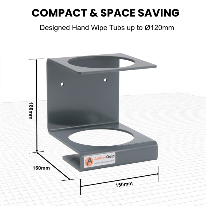 Wall mountable storage holder compatible with Big Wipes Tub.