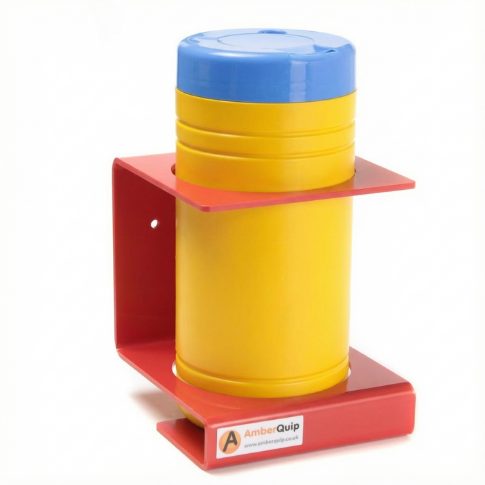 Wall mountable storage holder in red for Big Wipes