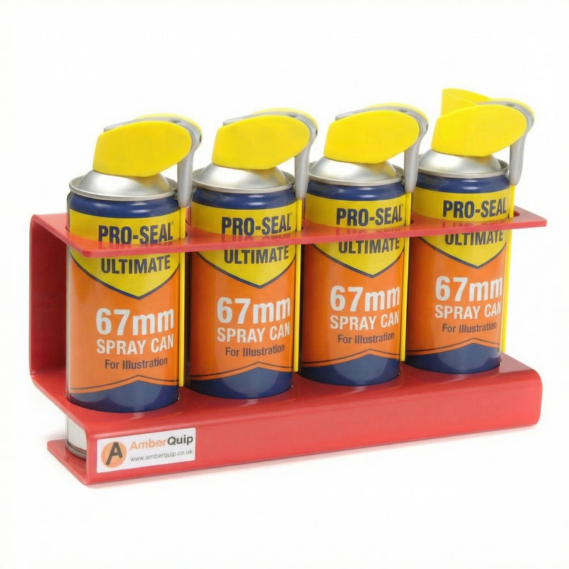 Aerosol Spray Can Holder in Red.