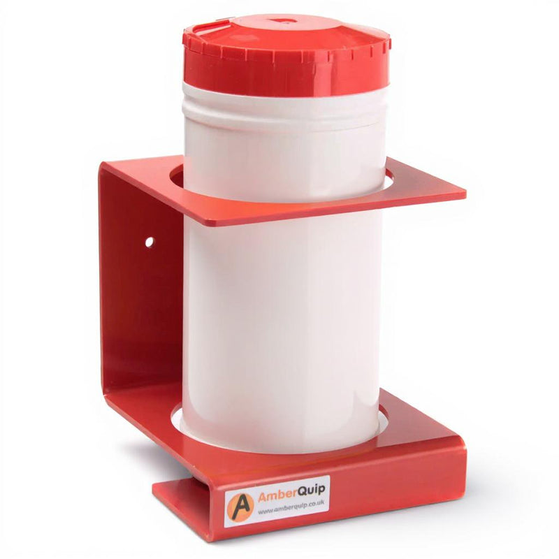 Wall mountable storage holder in red for Big Wipes
